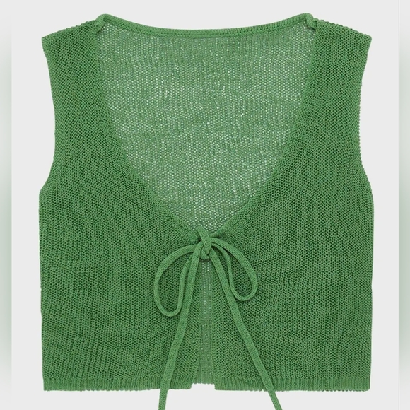 NWT | WeWoreWhat KNIT TIE FRONT CROP TOP Small - Picture 1 of 5